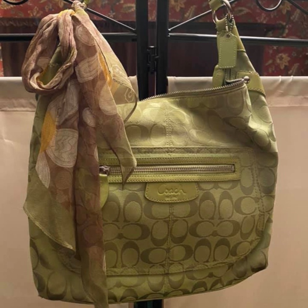 Coach Hobo style bag with scarf